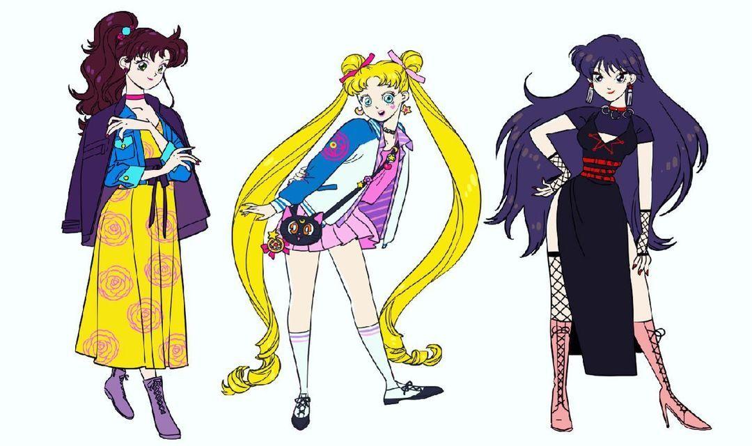 Sailor Moon: Fanarts muestran a las Sailor Scouts como si fueran chicas modernas 