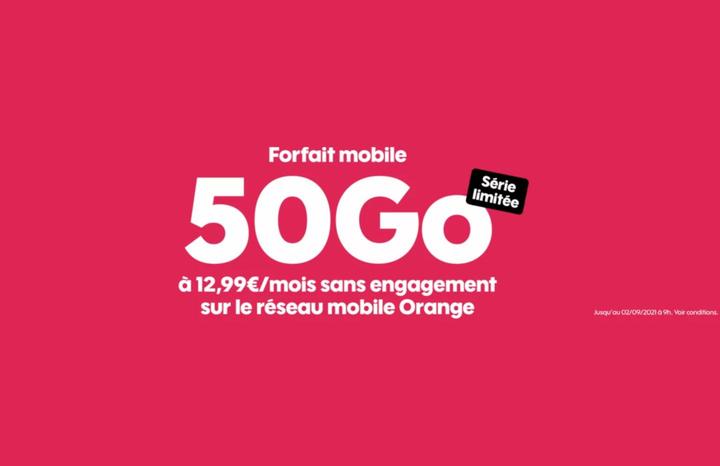 Sosh lance deux nouveaux forfaits mobile en série limitée : 50 Go à 12,99 €/mois et 100 Go à 15,99 €/mois