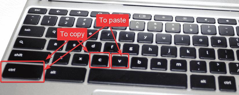 Cómo copiar y pegar en una portátil Chromebook