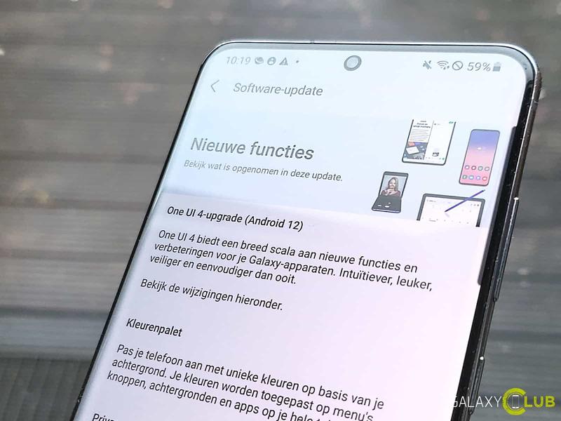 Android 12 update beschikbaar op de Samsung Galaxy S20 FE in Nederland