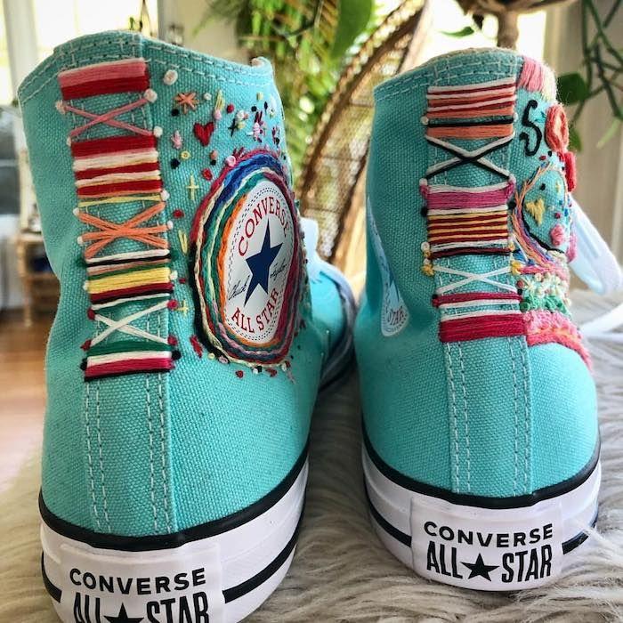 Des idées de broderies pour personnaliser ses Converse 