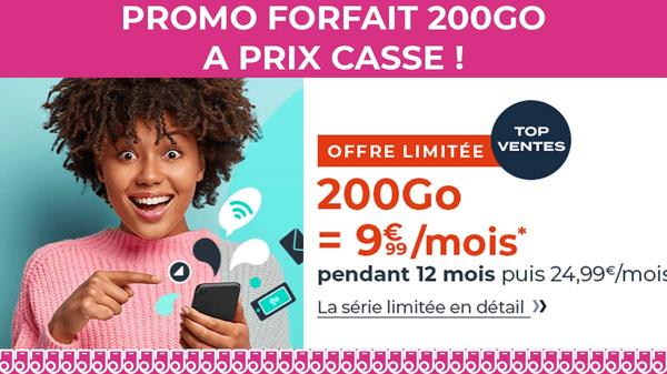 SOLDES : Nouveau forfait mobile 200Go à moins de 10€ chez Cdiscount