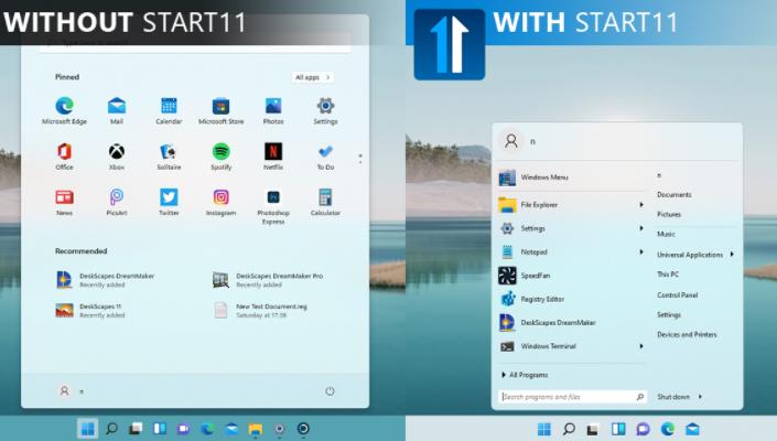 Windows 11: after Start11, the StartIsBack utility also allows you to bring a classic Start menu to the OS, with keys from Windows 7 or Windows 10