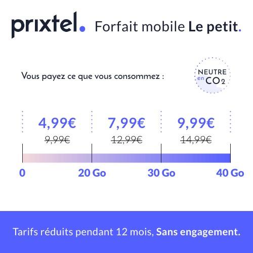 Prixtel nous sort encore le grand jeu avec ses 3 forfaits dès 4,99€ / mois 