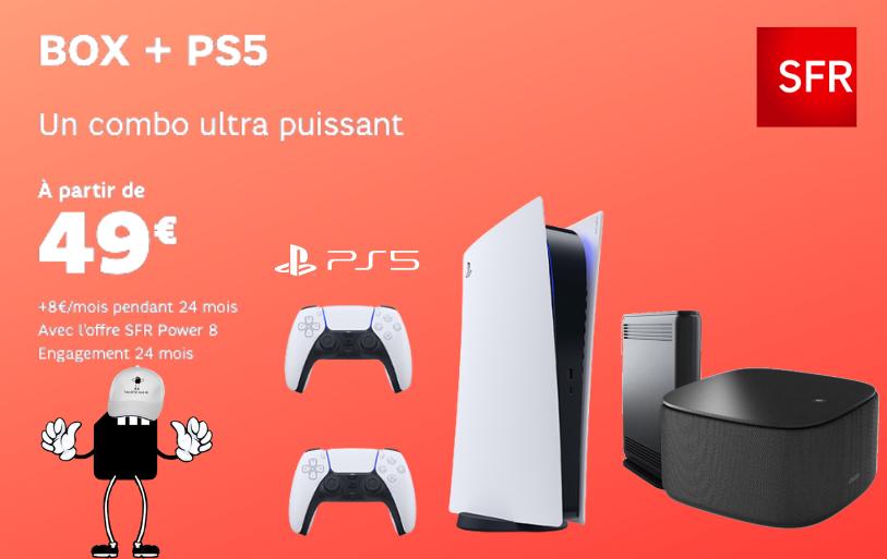 SFR propose une PS5 avec la SFR Box et un engagement de 24 mois 