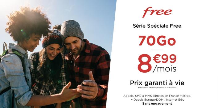 Free lance sa nouvelle vente privée, avec un forfait mobile à 8,99€/mois valable à vie 