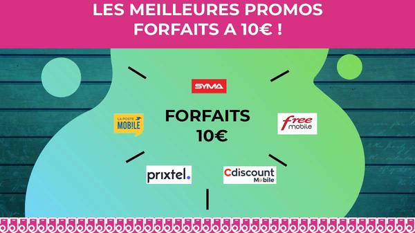 Les meilleurs forfaits mobiles à 10€ par mois du moment ! 