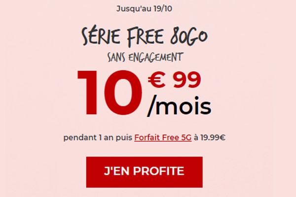 Free Mobile : Derniers jours pour profiter de l'offre 80 Go à 10€99 seulement