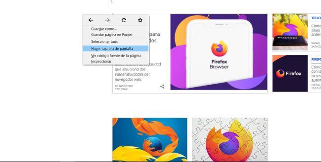 BeTech: noticias de tecnología Trucos Firefox: Cómo hacer captura de pantalla