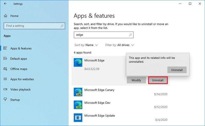 Cómo eliminar Microsoft Edge de Windows 10 para siempre