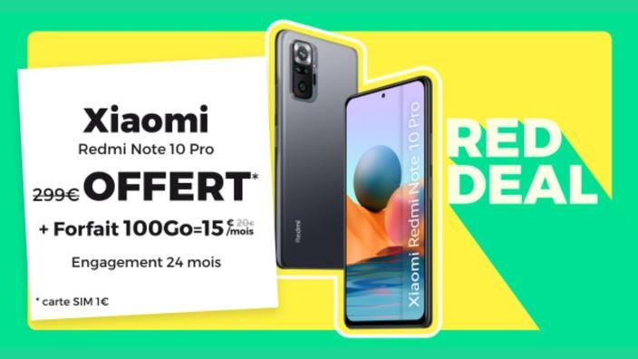 RED by SFR: le Xiaomi Redmi Note 10 Pro neuf est offert grâce au forfait mobile RED 100 Go