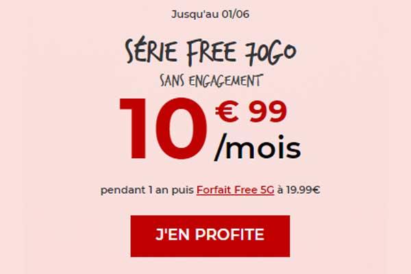 Forfait Free Mobile : Dernier jour pour profiter de la promo 70Go à moins de 10€