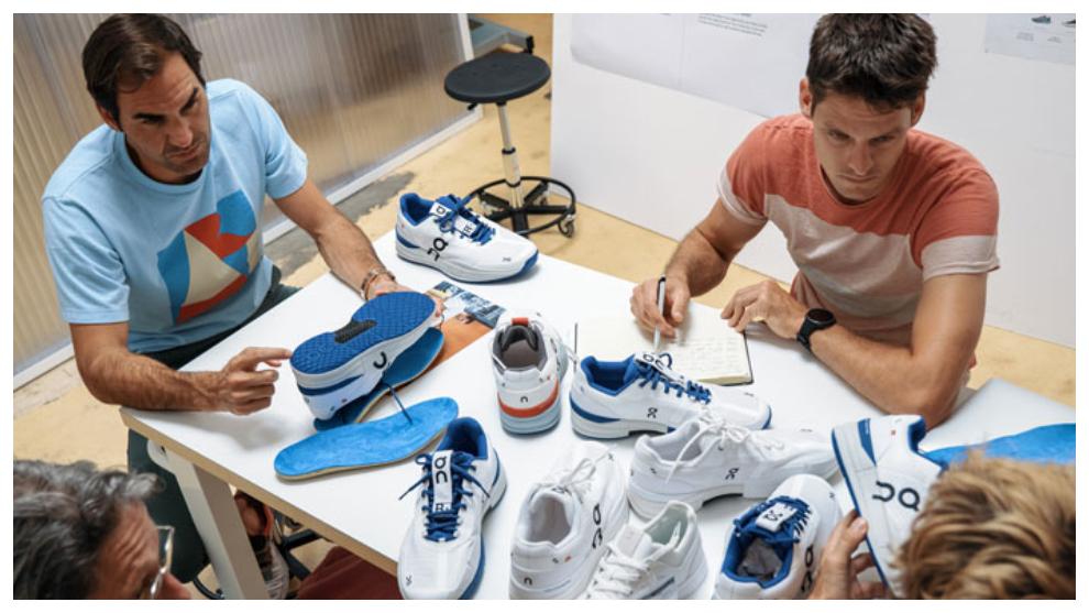 Federer estrena unas nuevas zapatillas de On diseñadas por él mismo