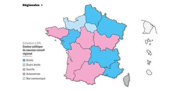 Régionales et départementales Les résultats du second tour dans votre région, département, commune ou canton 