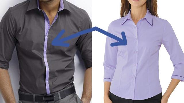 ¿Por qué los botones de la ropa femenina y masculina están en lados opuestos?