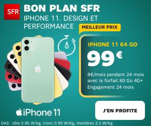 Bon plan SFR : l'iPhone 11 à moins de 100€ avec un forfait 80Go