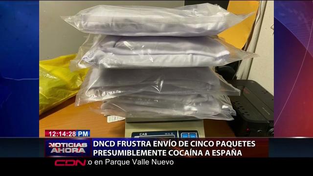 (VIDEO) DNCD frustra envío de cinco paquetes de presunta cocaína a España 