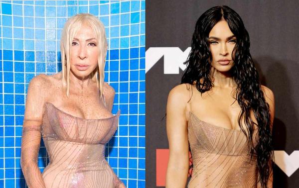 Come Megan Fox!Laura Bozzo first used the transparent dress of the VMAS