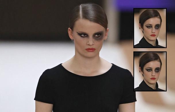 Chanel y la respuesta al maquillaje del círculo negro en los ojos de las modelos 