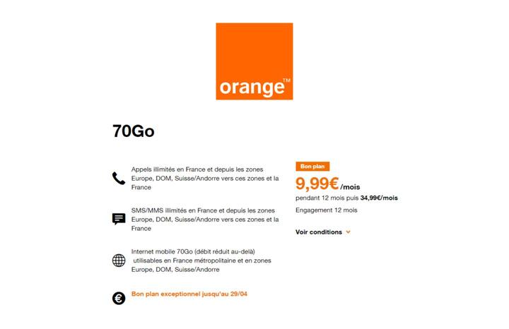 70 Go à 9,99 euros par mois, c’est le forfait surprenant du moment chez Orange