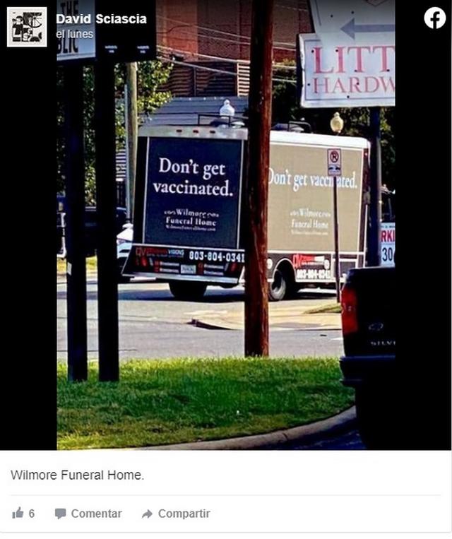 Sorprendente campaña de publicidad: una funeraria pide sus a vecinos que no se vacunen