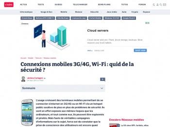 Connexions mobiles 3G/4G, Wi-Fi : quid de la sécurité ? 