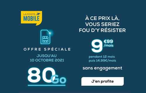 Surprise !A special 80GB offer appears at La Poste Mobile for less than € 10