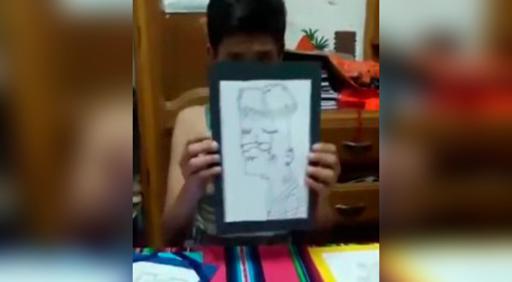  Earth swallow me!  Boy takes a drawing of his naked mother to school