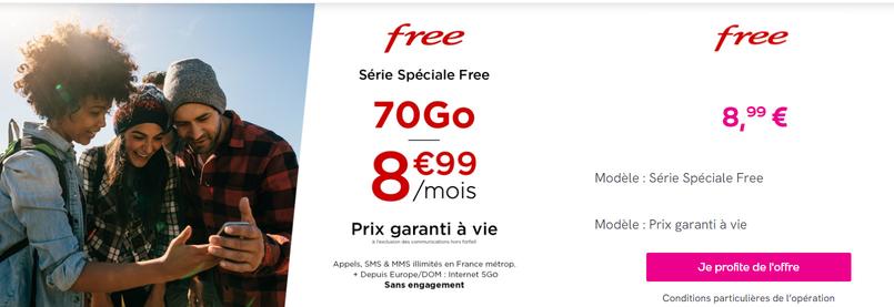 Free Mobile s’invite une nouvelle fois chez VeePee… avec un forfait à vie.