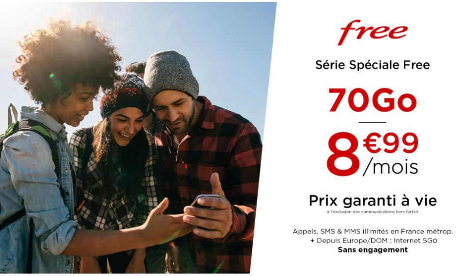 Plus que quelques heures pour l’offre spéciale Free Mobile : le forait 70Go à petit prix et valable à vie sera stoppé demain 