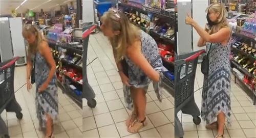 A woman used her underwear as a mask so as not to be expelled from a store