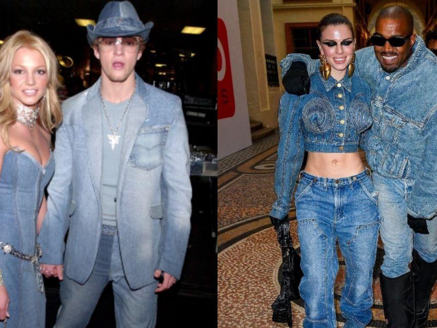 Kanye West y su novia, Julia Fox, repiten el 'look demin' icónico de Justin Timberlake y Britney Spears