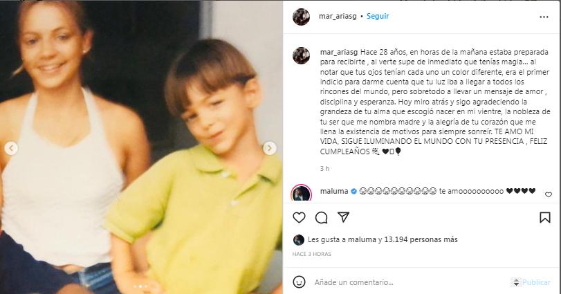 ¡Amor de madre! El mensaje más emotivo que recibió Maluma durante su cumpleaños