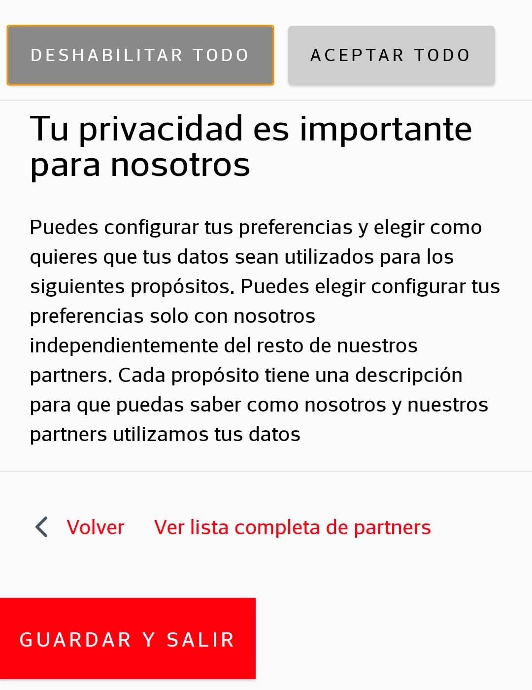  Tu privacidad es importante para nosotros  