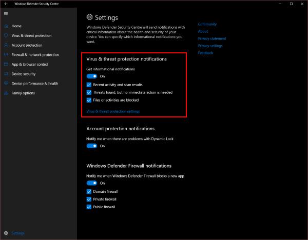 Désactiver les notifications récapitulatives de Windows Defender dans Windows 11/10