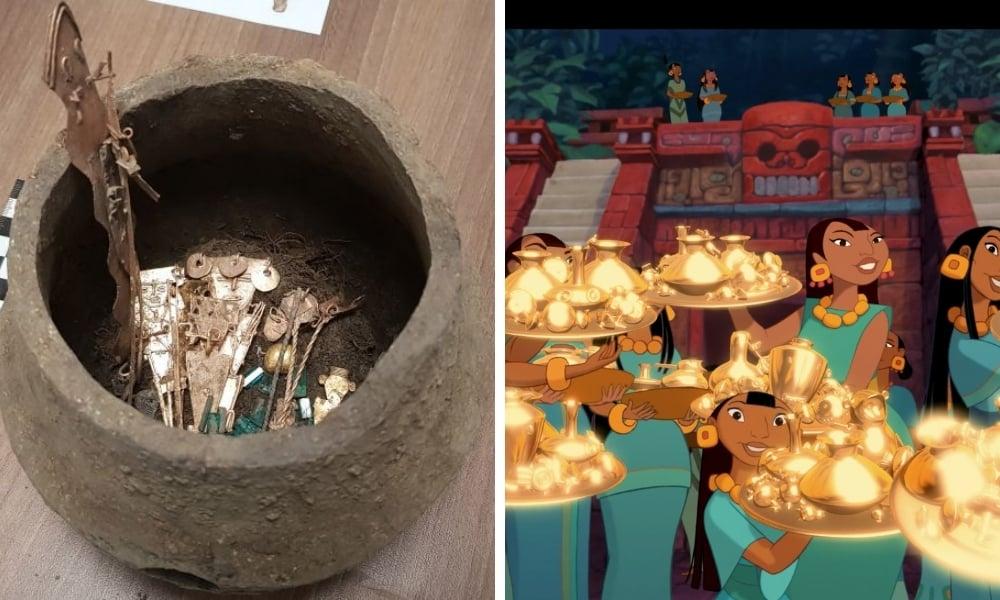 Descubren antiguas vasijas repletas de joyas vinculadas a la mítica ciudad de oro de El Dorado
