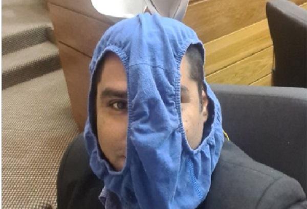 Deputy Jorge Brítez wears underwear like “ homemade face mask” 