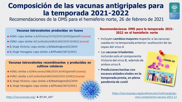 Vacunas antigripales de uso pediátrico, 2021-2022 