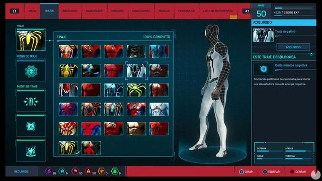 TODOS los trajes y poderes de Spider-Man (PS4) y cómo conseguirlos 