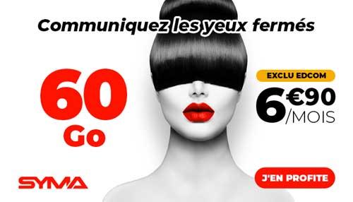 EXCLUSIVITE : Syma et Edcom lancent un forfait mobile 60 Go à moins de 7€ à vie  ! 