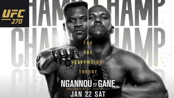 UFC 270 Gane vs Ngannou : streaming, date, heure, carte des combats