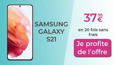 Payez le Samsung Galaxy S21 FE en 20 fois sans frais et profitez d'un bonus reprise de 100€