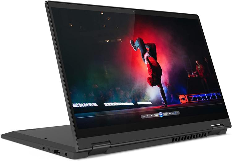 Soldes 499€ Lenovo IdeaPad Flex 5 14ITL05 (82HS00NEFR), Ultrabook 14" 2-en-1 tactile Tablette polyvalent Tiger Lake Windows 11 rapide et léger