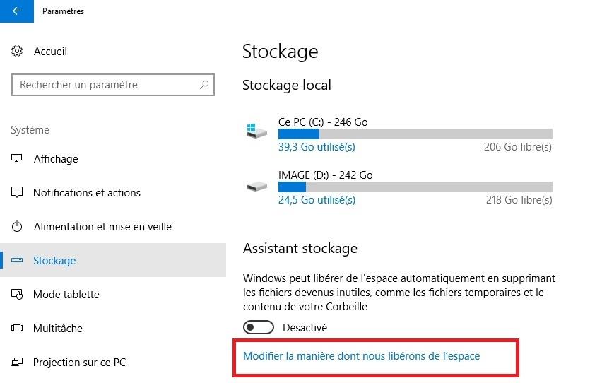 Windows 10 : comment libérer de la place sur le disque dur