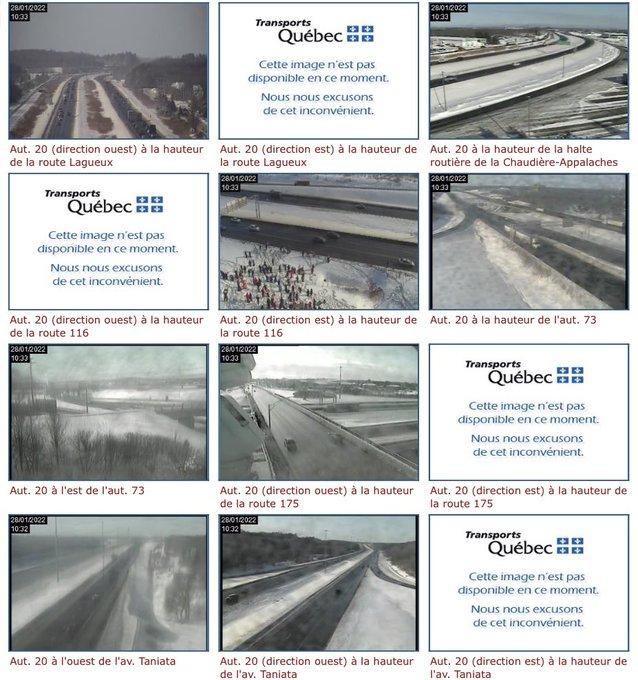 Passage des convois des camionneurs: plusieurs caméras du réseau routier fermées 