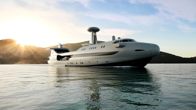 The first yacht with a private jet on board
