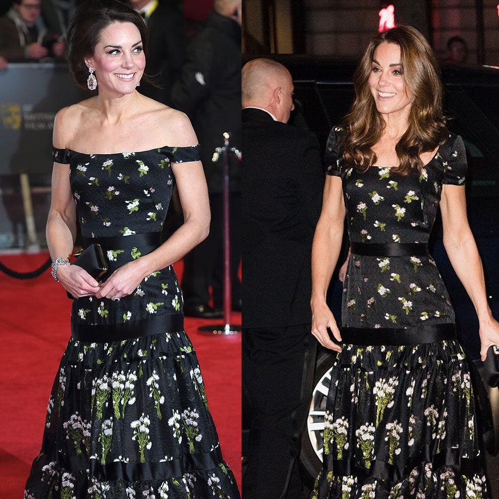 Todas las veces que Kate Middleton ha repetido vestido en la alfombra roja