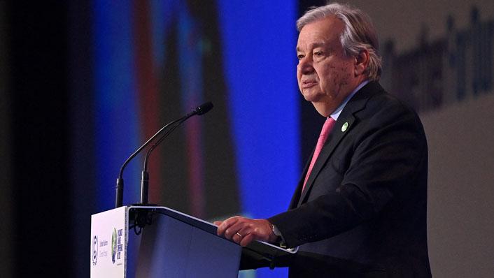  António Guterres: “Stop treating nature like a toilet.  We are digging our graves."