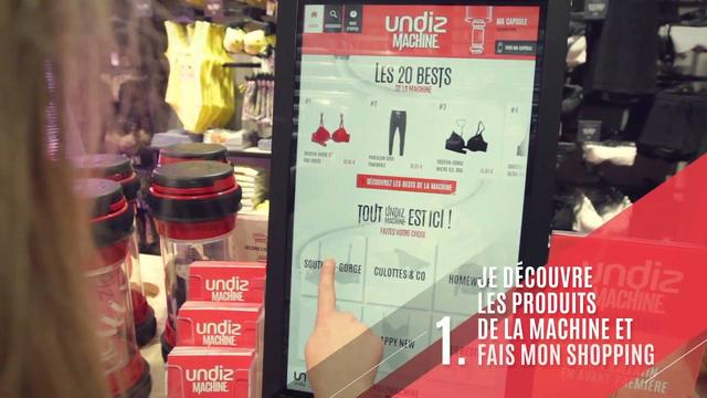 Undiz teste le magasin-machine