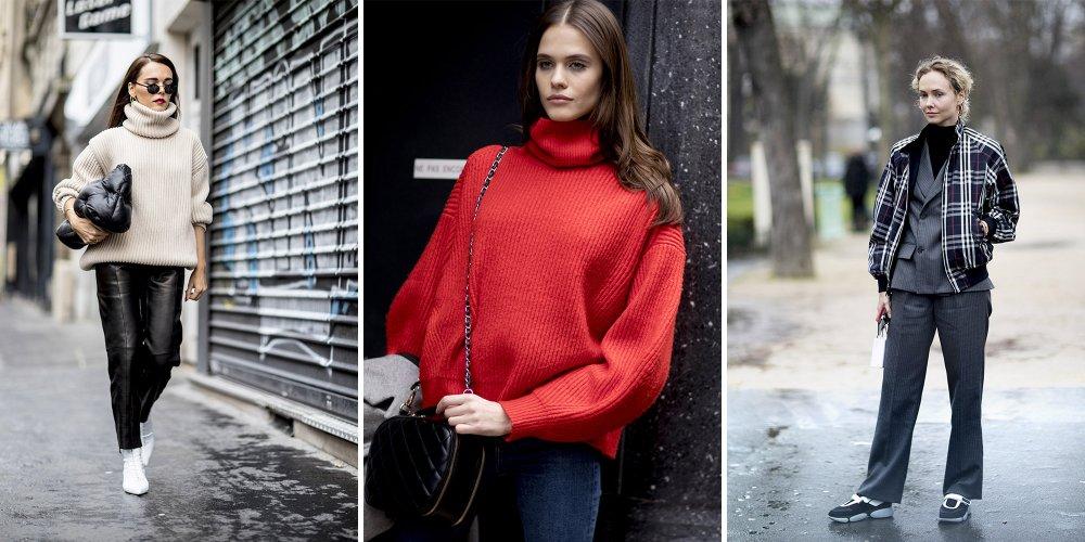 How to wear the turtleneck sweater?
